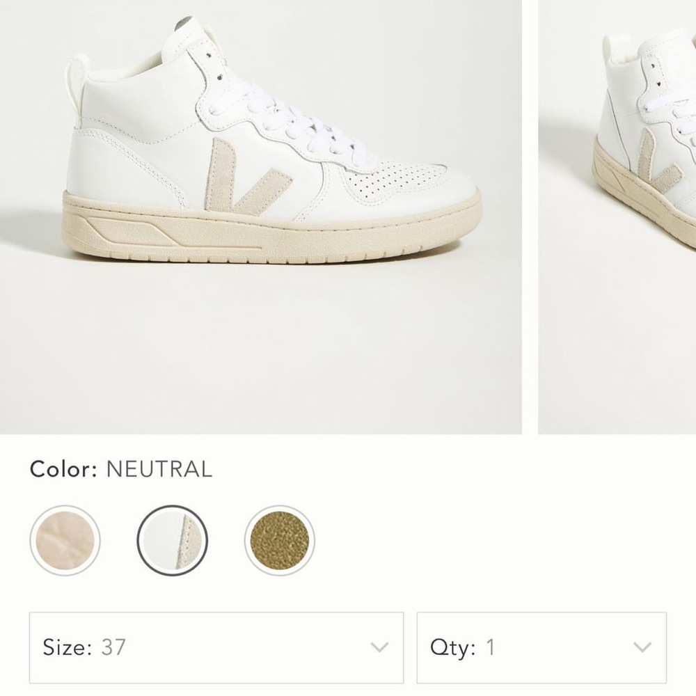 Hightop Veja V-15 sneakers originally $210